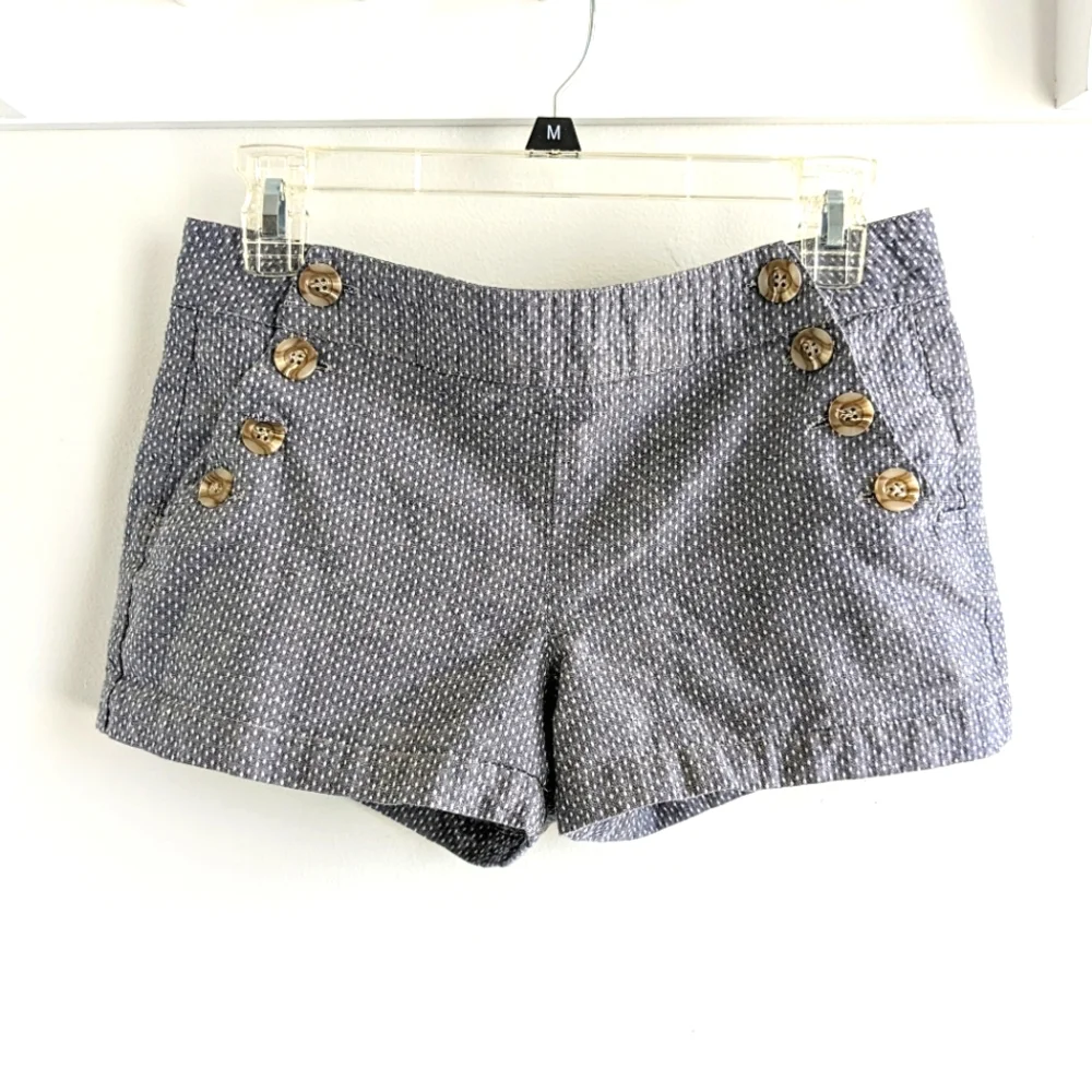 Life in Progress Retro Sailor Style Button Up Shorts - Picture 1 of 7